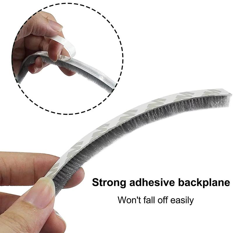 10M Self-adhesive Brush Strip For Door Window Windproof Dust-proof Sealing Home Sound Insulation Weather Stripping