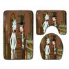 Animation Bathroom Floor Mat Three-Piece Bathroom Carpet Toilet Mat Set Door Mat Bathroom Non-Slip Mat