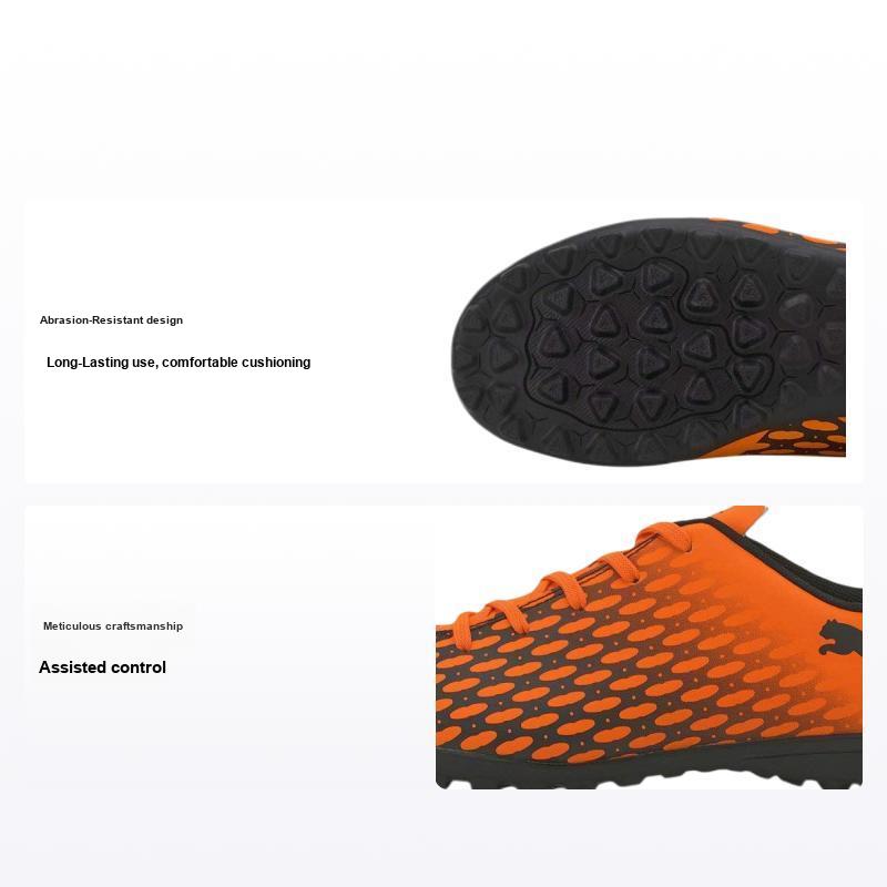 Puma Spirit 3 TT Jr Шнуровка Низкий верх Детские футбольные бутсы Детские кроссовки Оранжевый Черный 106072-05