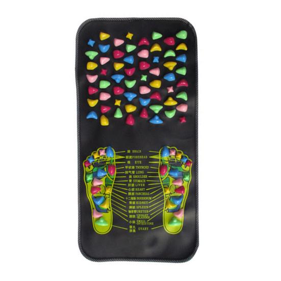 Массажный коврик для рефлексотерапии стоп, снятие боли в ногах, расслабление мышц, для детей и взрослых, противоскользящий складной акупрессурный коврик, портативный инструмент для массажа при ходьбе по камням