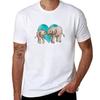 Baby Elephant Love Sepia On Teal Watercolour Tshirt T Shirt For Unisex Unisex T Shirt Designer Tshirt
