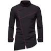 Men's 2025 Solid Color Stand Collar Long Sleeve Plus Size Formal/Casual Shirt, European Fit.