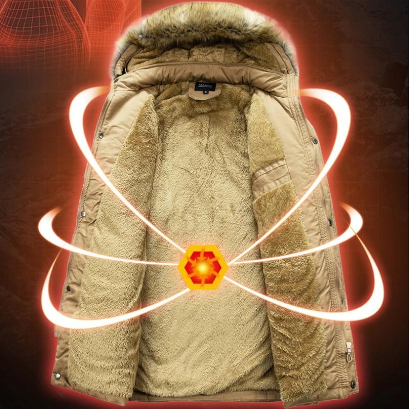 Зимний толстый кардиган, мужская уличная куртка, одежда, парка, съемная толстовка с капюшоном, стеганая куртка