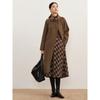 JUZI Annakou Women's Elegant Wool & Cashmere Belted Long Coat
