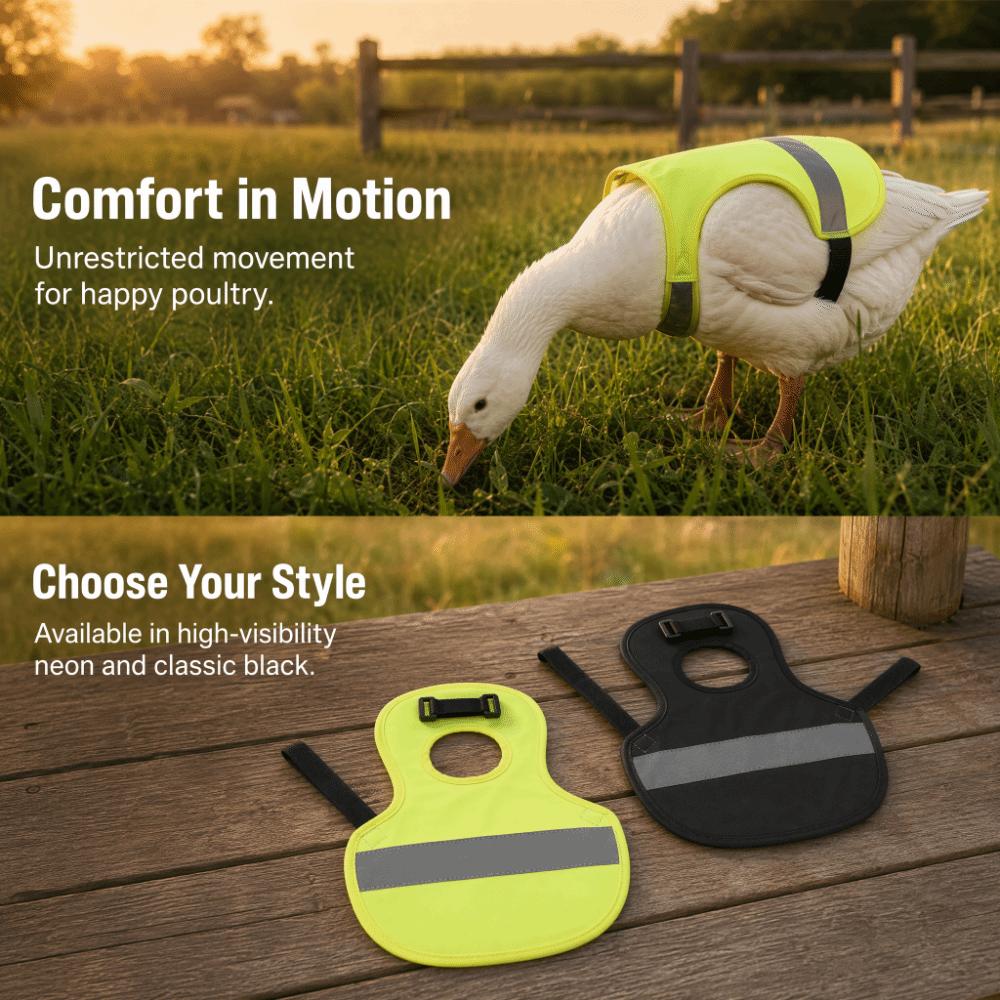 Easy Clean Poultry Harness Vest Nylon Hen Reflective Vest Warm Chicken Harness Vest Hen