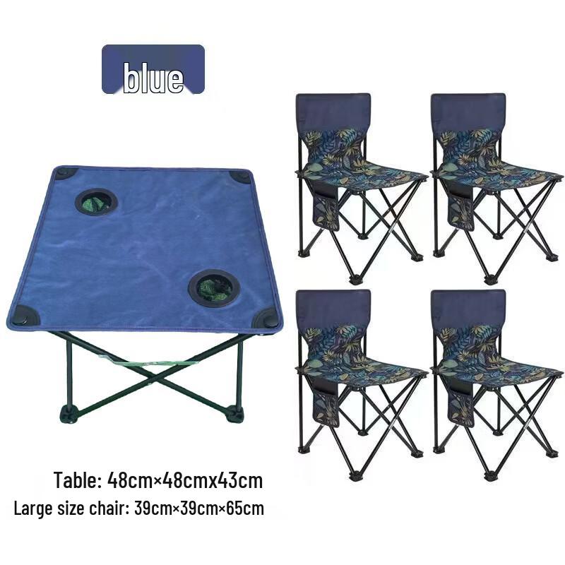 Brangdy Oxford Cloth Camping Folding Table and Chair Set