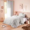 "Noah" Cotton Gauze Duvet Cover Set 240 X 220 for Double Bed 140 To 160 Cm - Noah Pearl