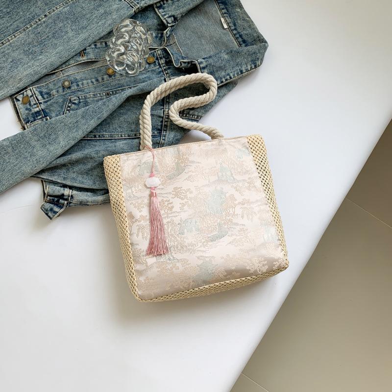 Модная сумка кросс-боди на одно плечо Новая сумка для поездок на работу Красивая летняя текстура Простая сумка-тоут большой вместимости для поездок на работу