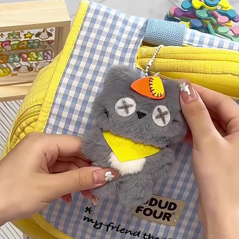 Мультяшный серый волк плюшевая игрушка животное кулон мягкая кукла брелок рюкзак автомобильный брелок декор детский подарок