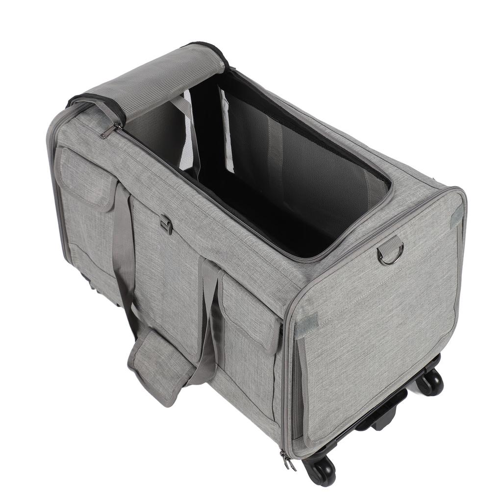 Переноска для домашних животных Многоцелевая портативная дышащая складная съемная переноска на колесах для собак и кошек