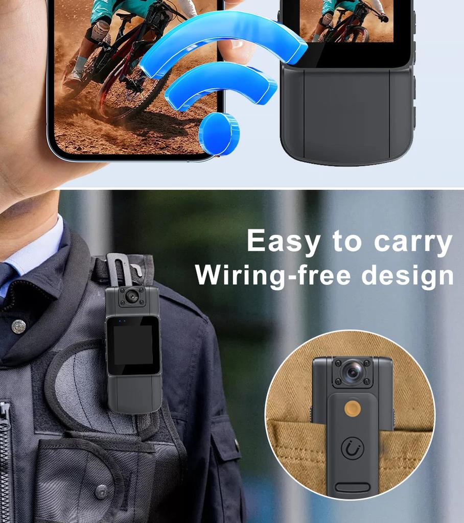 4K HD Wifi Mini Camera Handheld Back Clip Law Enforcement IR Night Vision Smart Digital Video Recorder Portable Bodycam Car Recorder