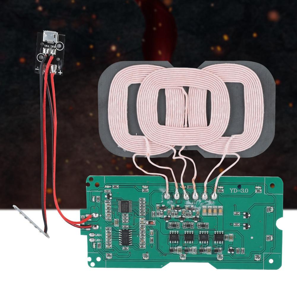 DIY QI Стандарт 3 катушки Модуль передатчика беспроводной зарядки Печатная плата Зарядное устройство катушки