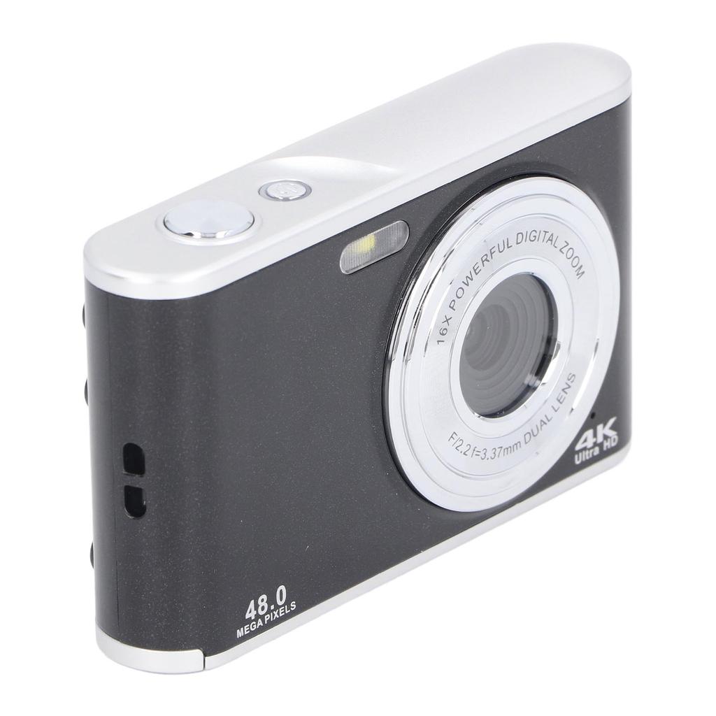 Pocket Camera 48MP 4K Ultra HD Dual Lens 16x Zoom Autofocus Anti Shake 2.4 Inch IPS Display Screen Compact Digital
