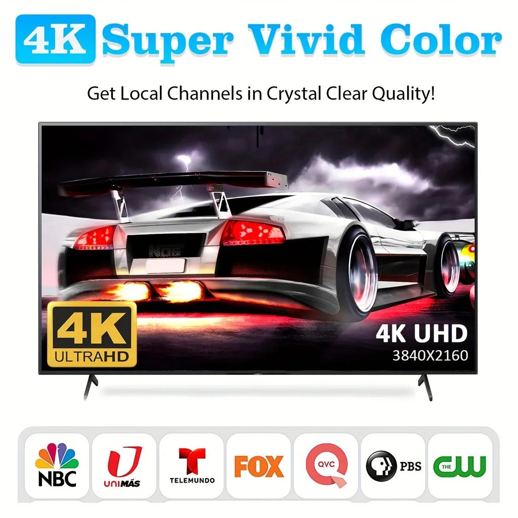 Новейшая цифровая HDTV антенна 2025 года - для помещений и улицы, с сильным магнитным основанием для приема HD-телевидения