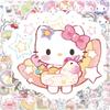 100 Наклеек/Пакетик Милые Наклейки Hello Kitty Наклейка-Запечатка Для Телефона Ноутбука Чемодана Водонепроницаемые Декоративные Наклейки Детская Игрушка Подарок