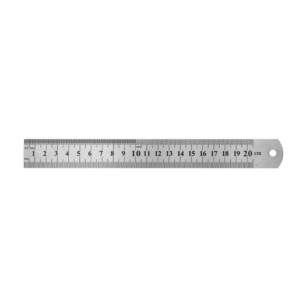 15-50cm Metal Straight Ruler Stainless Steel Ruler Stationery Drafting Supplies Hand Tools Precision Double Sided Measuring Tool