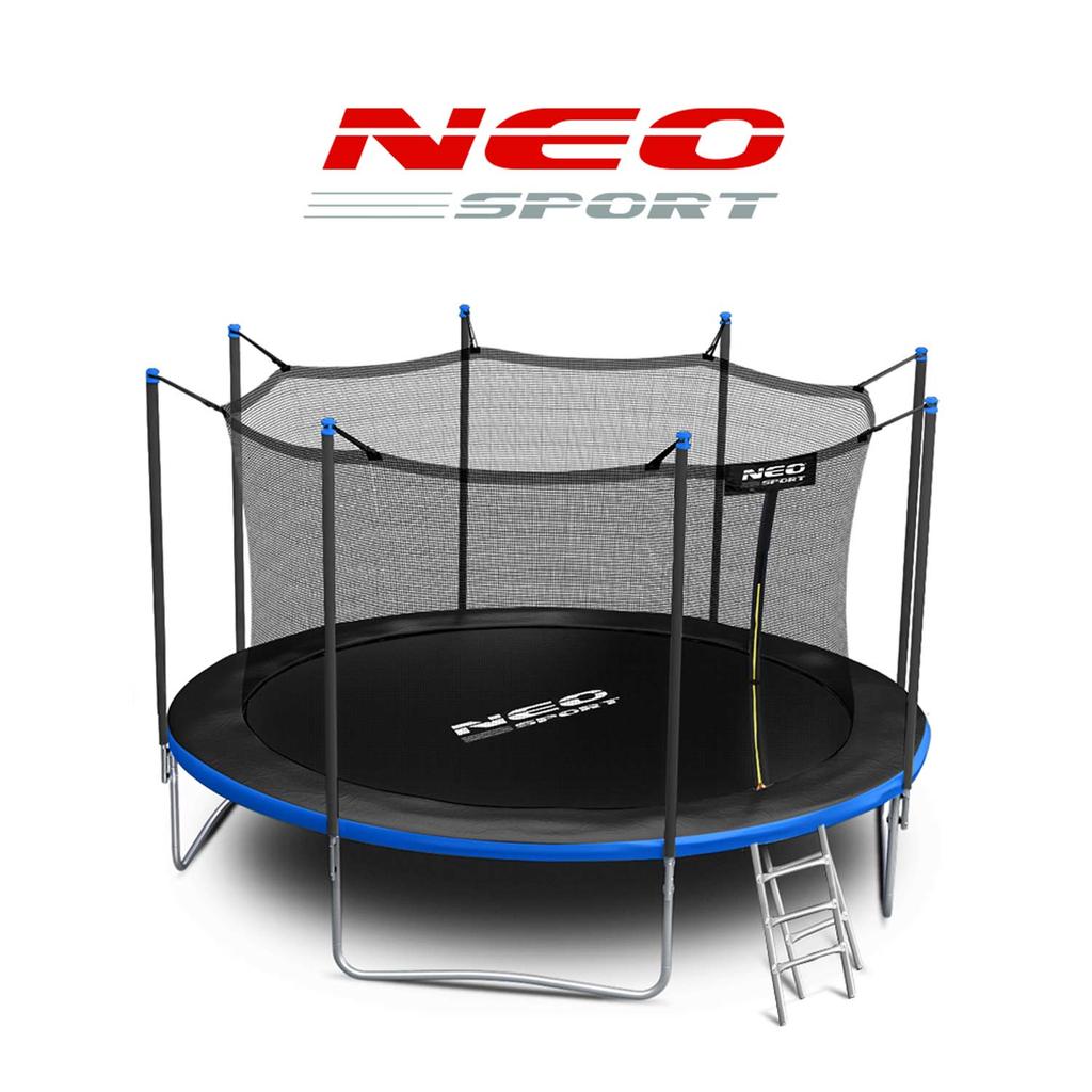 Trampolina Ogrodowa 15Ft/465Cm Z Siatką Wewnętrzną I Drabinką Neo-Sport