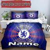 3pcs Duvet Cover Set (1*Duvet Cover + 2*Pillowcase, Without Core), Custom Name football club F.C Pattern Bedding Set, Home Bedroom Decor Gift