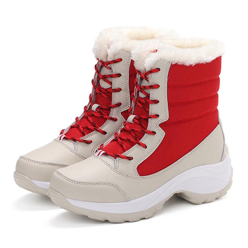 Snow Boots Women's Boots Non-slip Women Winter Boots Fur Warm Ankle Boots For Women Down Waterproof Booties Botas Mujer