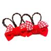 2pcs Chinese Style Ancient Style Hairpin Bow Wig Braid Hairpin Princess Children Red Hairclip