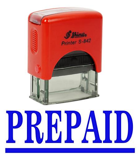 PREPAID Self Inking Rubber Stamp Office Stationary Custom Shiny Stamp
