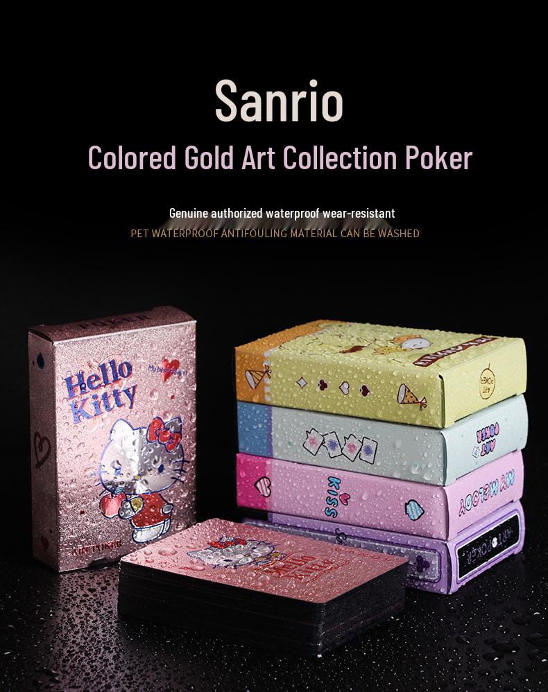 Официальная коллекция Sanrio Art Водонепроницаемые игральные карты - Детская ценная настольная игра-игрушка из ПВХ