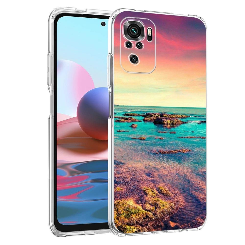Морская синь Небо пляж Прозрачный чехол для телефона Для Xiaomi Redmi Note 12 5G 9S 9 8 10 11 Pro+ 9T 8T 10C 9C 9A 7 Pro Мягкая силиконовая задняя крышка