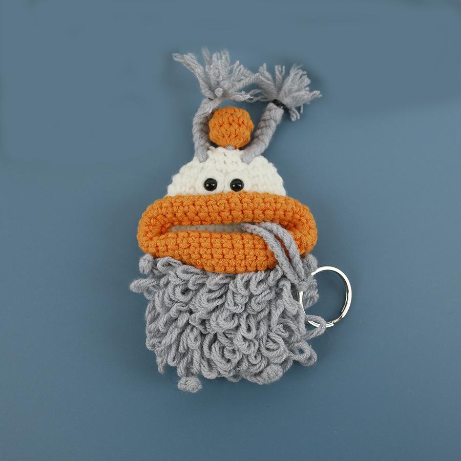 Забавные вязаные крючком брелоки Вязание Милая кукла с сосисочным ртом Держатель для ключей Полезная вязаная сумка для хранения Брелоки для автомобильных ключей Оптовая торговля