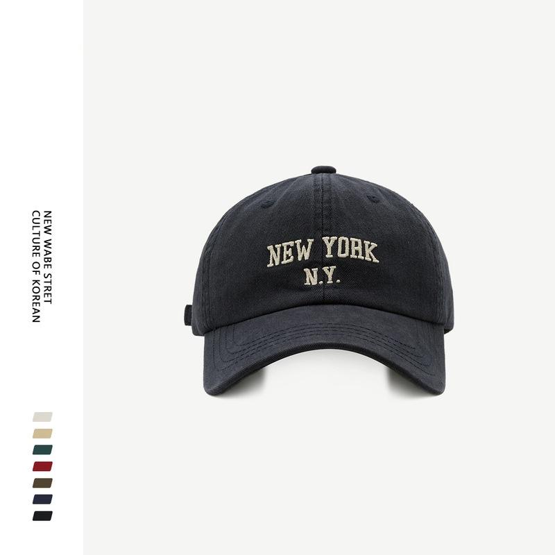 New Women Men Baseball Cap Embroidered Letter Cap NY Hat Unisex Pointed Bone Summer Sunscreen