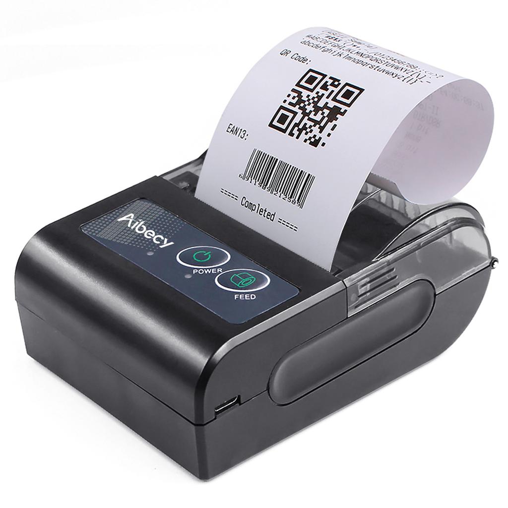 Мини-портативный термопринтер, беспроводной чековый принтер, USB BT