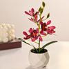 Бонсай Имитация Орхидеи-бабочки Искусственное Растение в Горшке Стол Обеденный Стол Домашний Офис Ваза Свадьба Украшение для Дома Комнаты Подарок