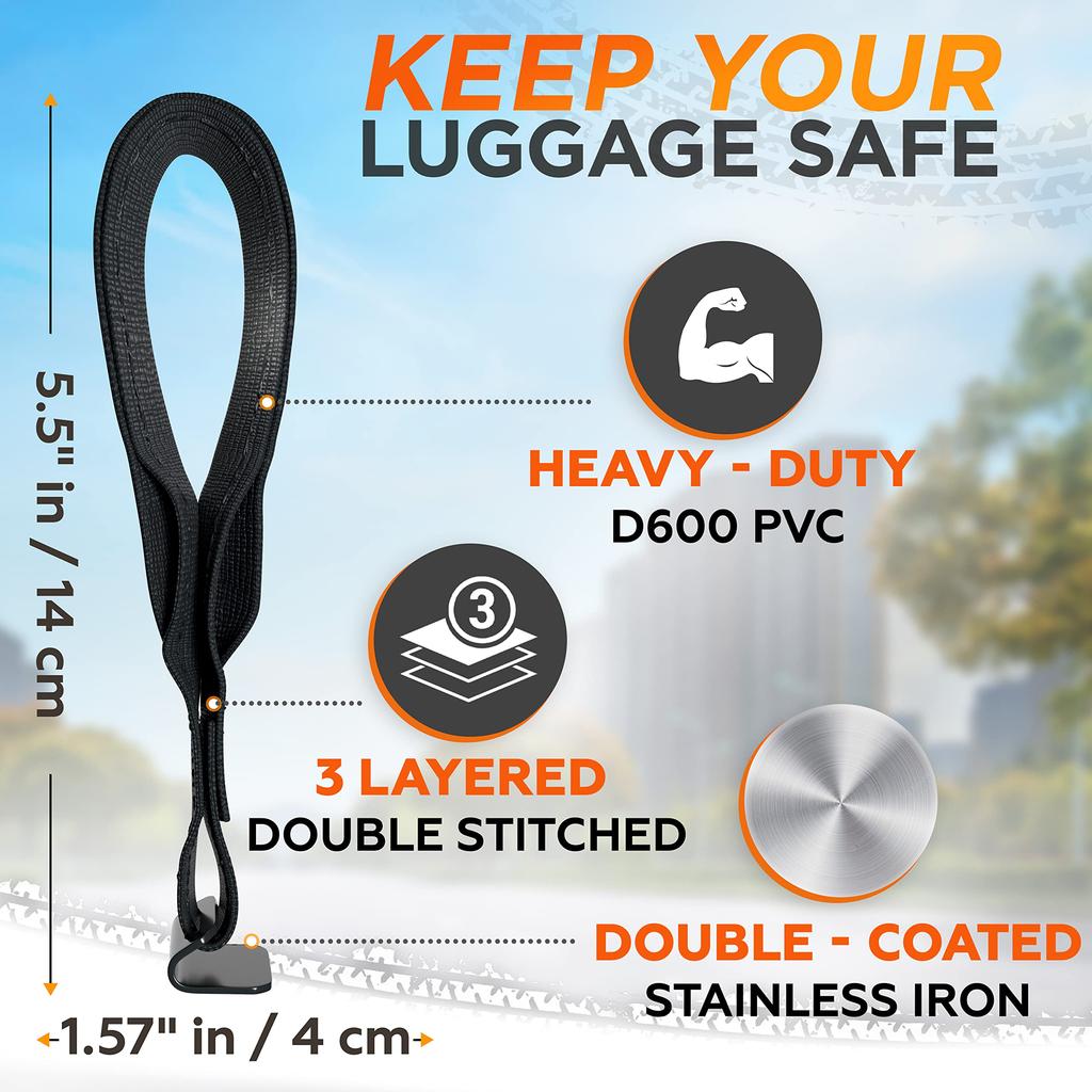RoofPax 6 Rooftop Cargo Tie Down Hook Straps Waterproof to Strap Down Any Car