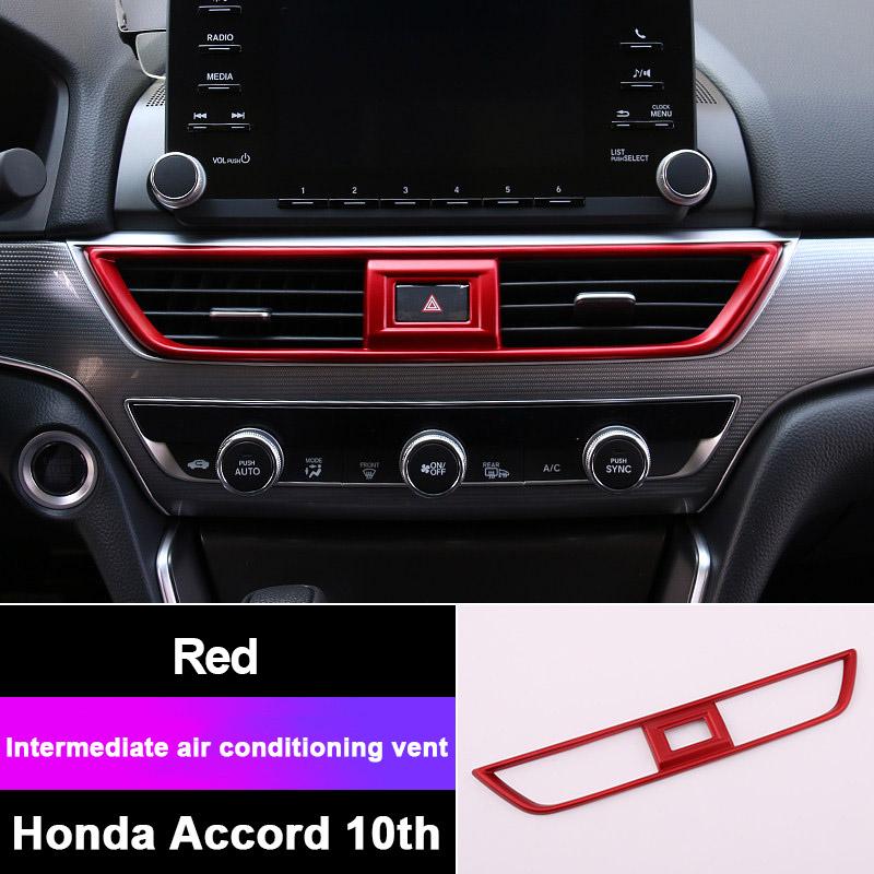 Для Honda Accord X 10th 2018 2022 центральная консоль кондиционер кнопка переключения переменного тока крышка панели отделка ABS углеродное волокно
