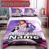 3pcs Duvet Cover Set (1*Duvet Cover + 2*Pillowcase, Without Core), Custom Name Knight Rider Pattern Bedding Set, Home Bedroom Decor Gift