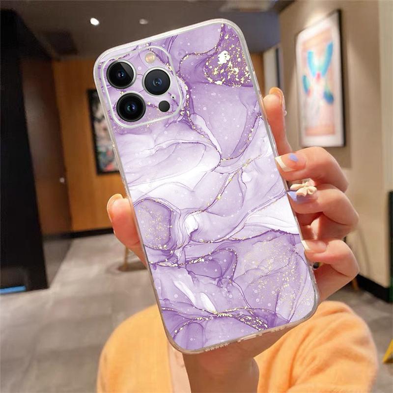 Чехол для телефона Carcasa Funda Для iPhone 16 15 13 14 11 12 Pro Max 16 14 12 13 Pro 15 Plus 16E Мраморный чехол