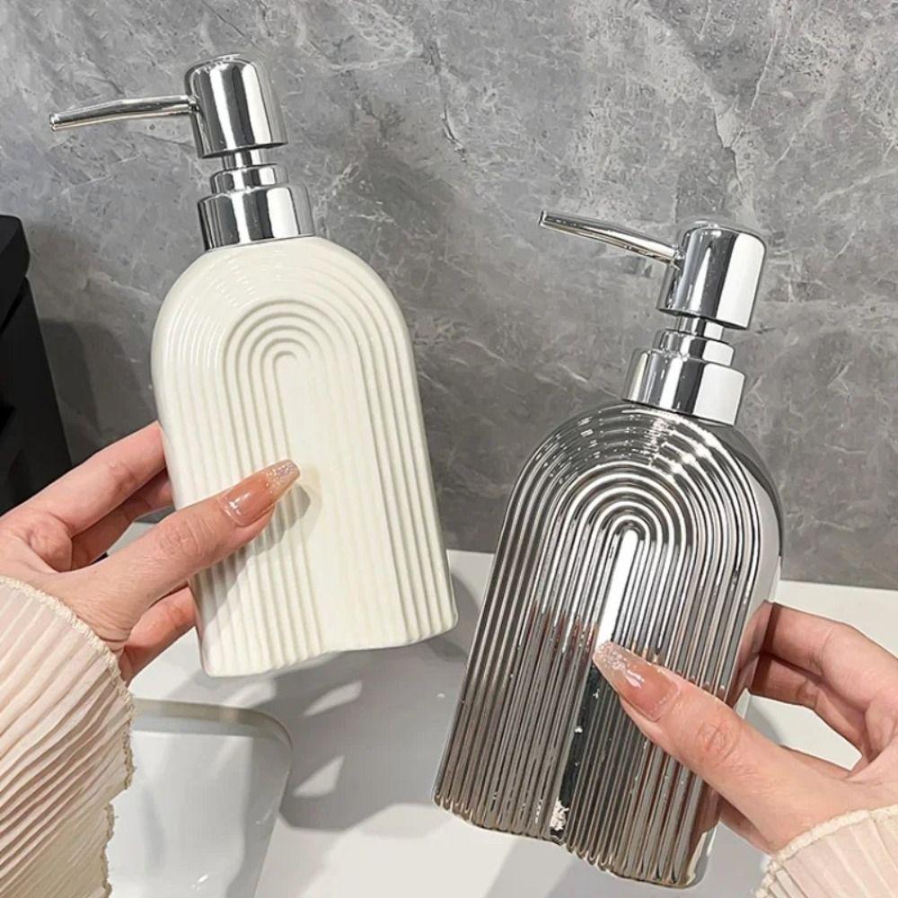 350ml Arched Shaped Soap Dispenser Refillable Shower Gel Bottles  Hotel