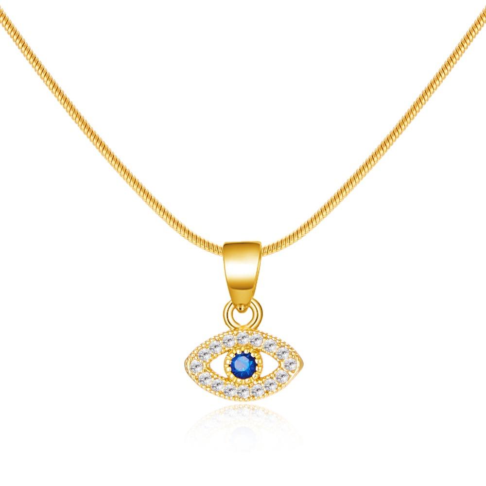 Модный браслет-ожерелье с подвеской-глазом из титановой стали, регулируемая застежка-слайдер, стильное унисекс украшение, подарок для женщин и мужчин