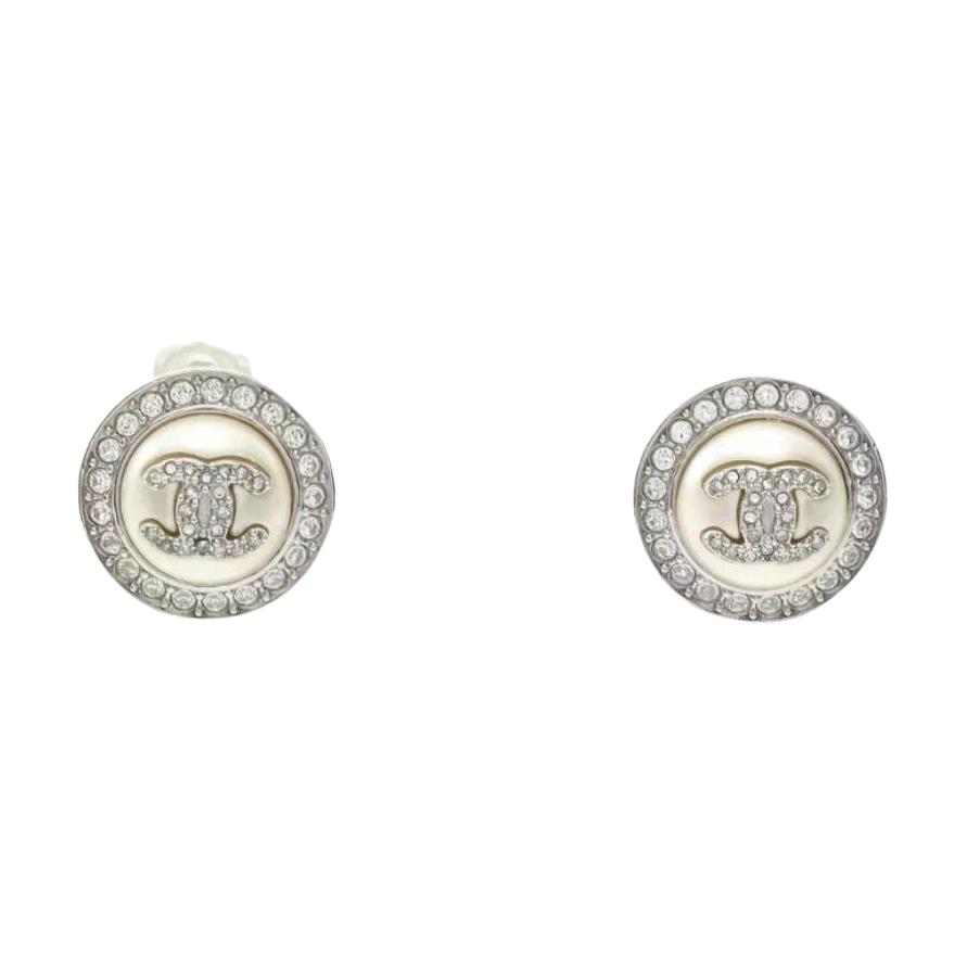 Chanel Серьги с interlocking CC-деталями Женские серьги Серебряные 33867513