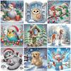 Зимние животные Наборы для алмазной мозаики своими руками для подарка Домашний настенный декор Алмазные точки Искусство из драгоценных камней Хрустальные стразы Алмазная живопись 30x30см