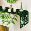Улица. Зеленый печатный баннер Paul's Table Banner Home Living Room Cabinet Decoration Tablecloth Mat Tea Flag Cross Border Festival Tablecloth