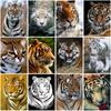 5D DIY Diamond Painting Full Round Drill Tiger Diamond Embroidery Cross Stitch Rhinestone Mosaic Kits Wall Art Home Decor Gift