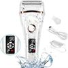USB перезаряжаемый женский безболезненный электрический эпилятор для удаления волос бороды женские станки для бритья портативный женский триммер для волос ЖК-дисплей