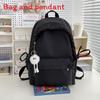 Simple Color Solid Lace Bow Design Student Backpack For School And Use Daily