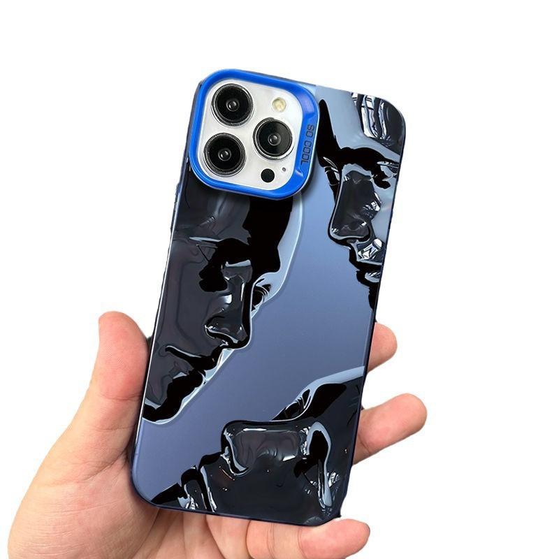Арт статуэтка металлическая кнопка чехол для мобильного телефона iPhone 15 iPhone16promax/13/12 матовый 14 креативный 78
