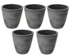 Pot Planter Botany Plain Pot 15 Type Diameter X Height Cm 000645 Dark Gray Pack of 5 15.3 15.1