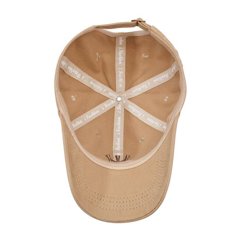 Polyester Letter Embroidered Baseball Cap For Sun Protection And Sunshade Men Women