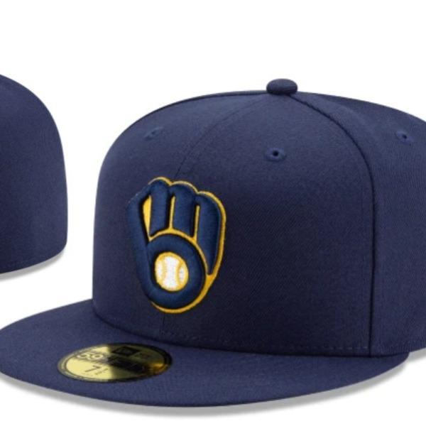 Закрытая солнцезащитная кепка Milwaukee Brewers с вышивкой