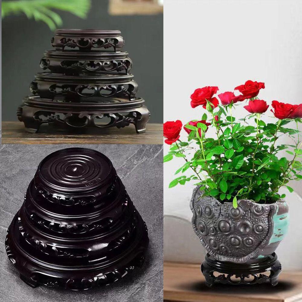 2pcs Round Potted Decor Base Antiqued Drip Trays Flowerpot mat Garden Indoor Outdoor Supplies