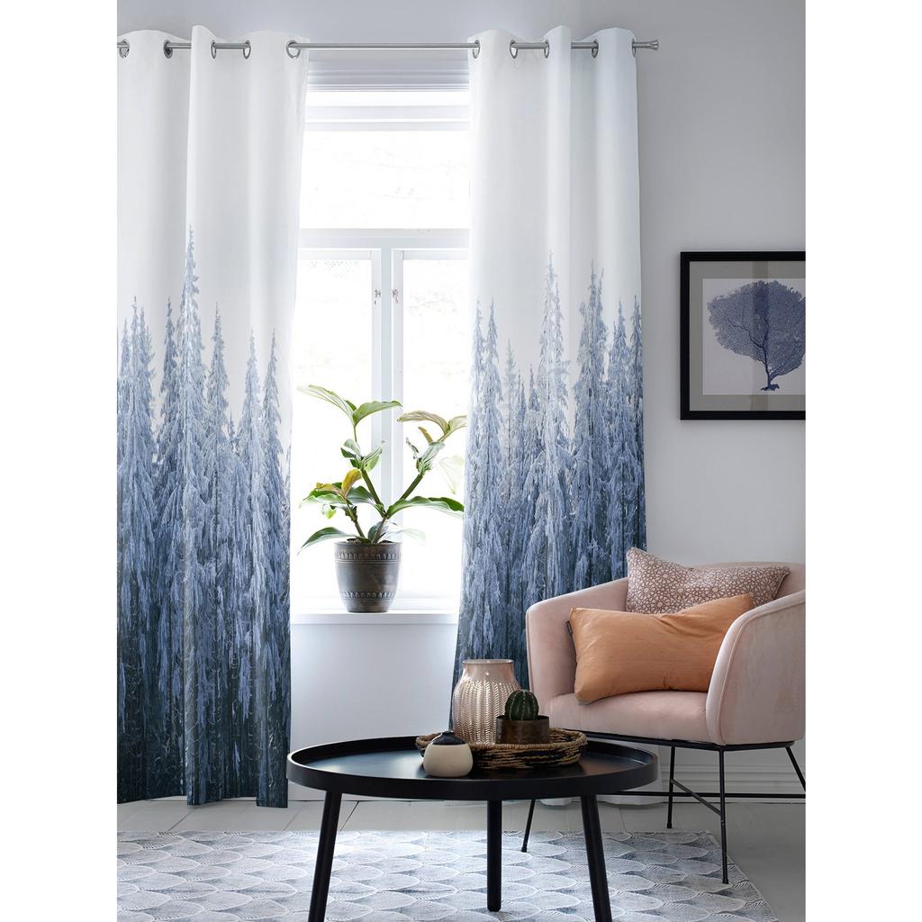 Шторы на окна со снежинками из соснового леса, роскошный декор для гостиной, рождественские шторы для спальни, кухни, оконные шторы