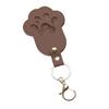 Pet Memorial Keychain Pendant Dog Cat Claw Design Faux Leather Pet Hair Memorial Keychain Pet Accessory